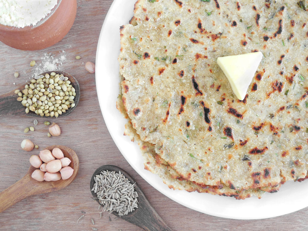 A multi-grain pancake style preparation